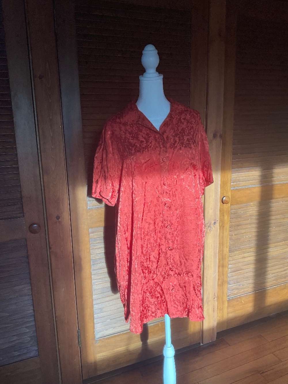 NWT Sezane Ana Terracotta Button-Front Shirt Dress Size M